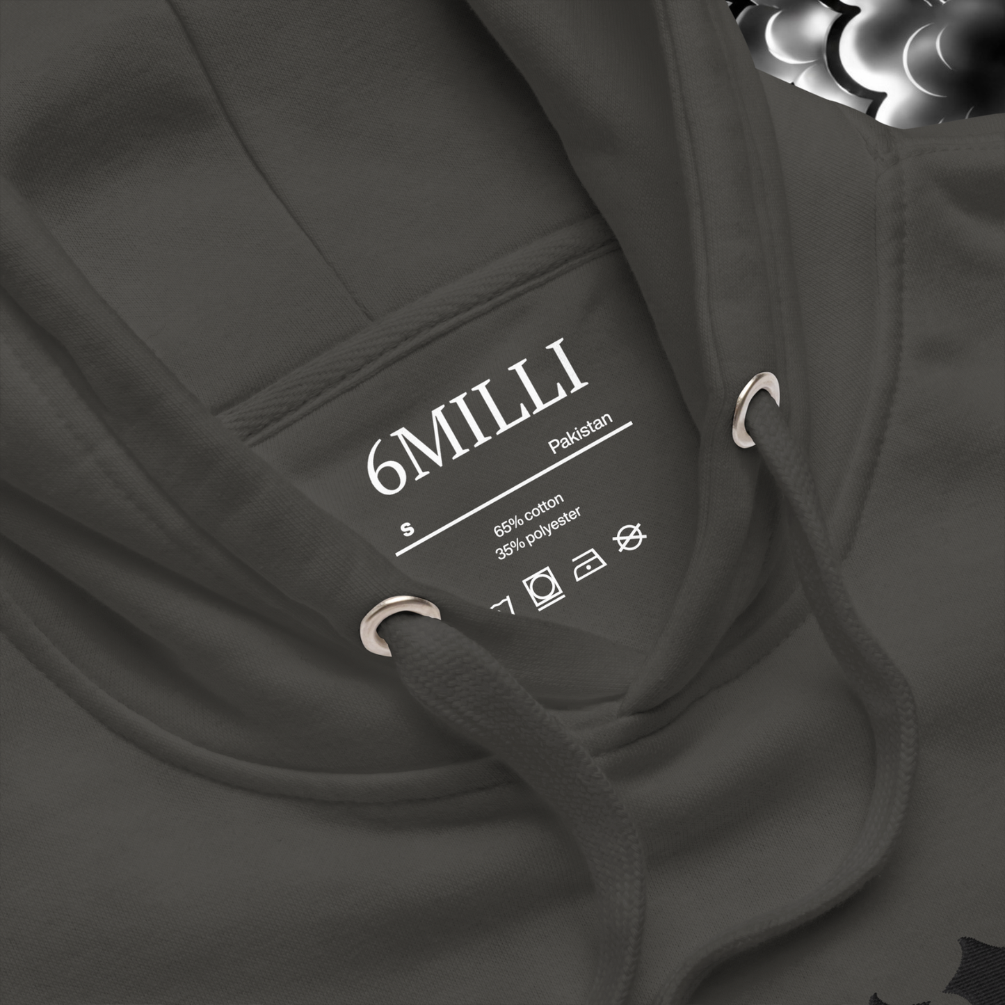 HH embroidered vintage black Hoodie