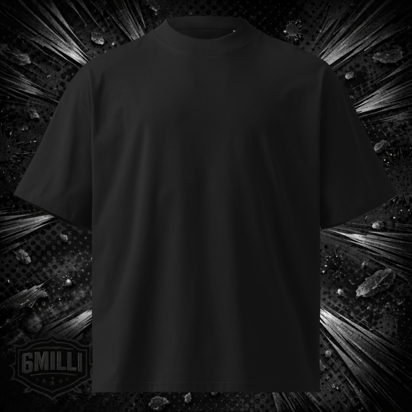 JERUSALEM CROSS - organic oversized high neck t-shirt