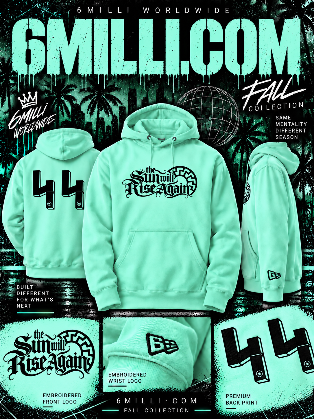 Black Sun midweight hoodie