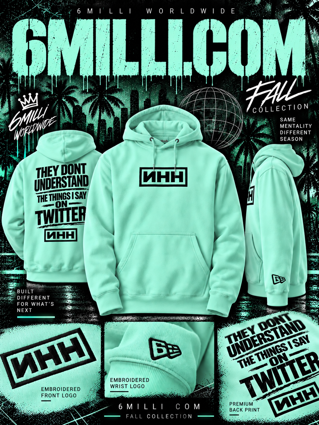 NHH Embroidered midweight hoodie