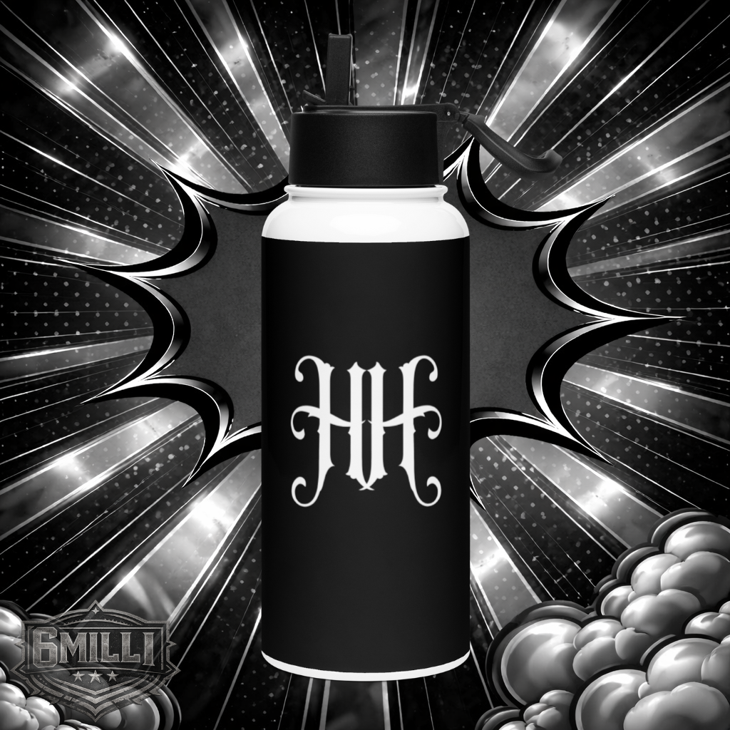 NHH Stainless steel water bottle with a straw lid