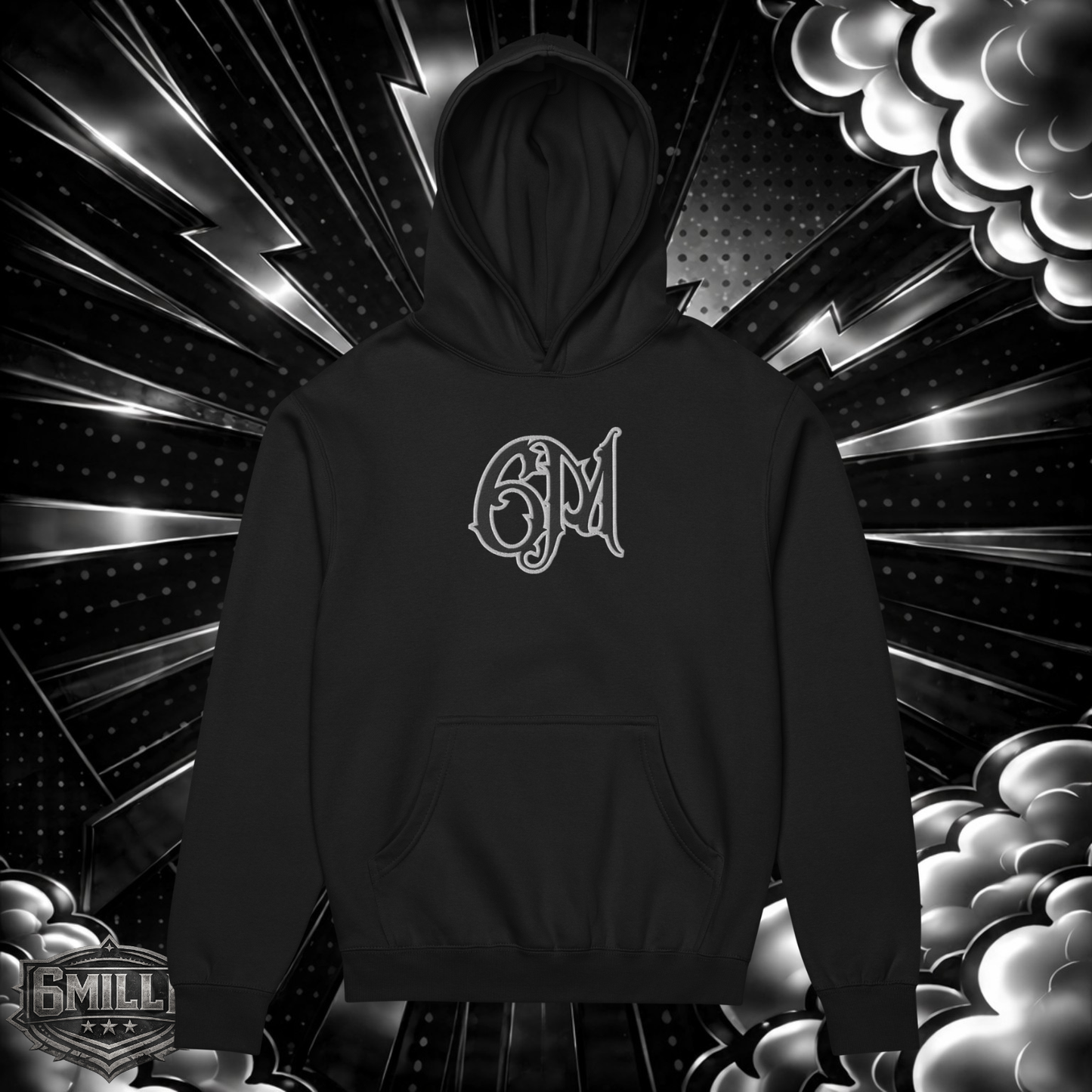 6M - Oversized Embroidered Men’s box hoodie