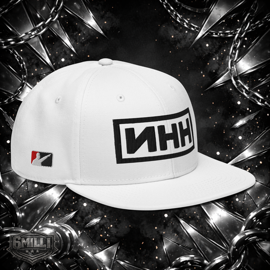 NHH - (white) Embroidered Snapback Hat