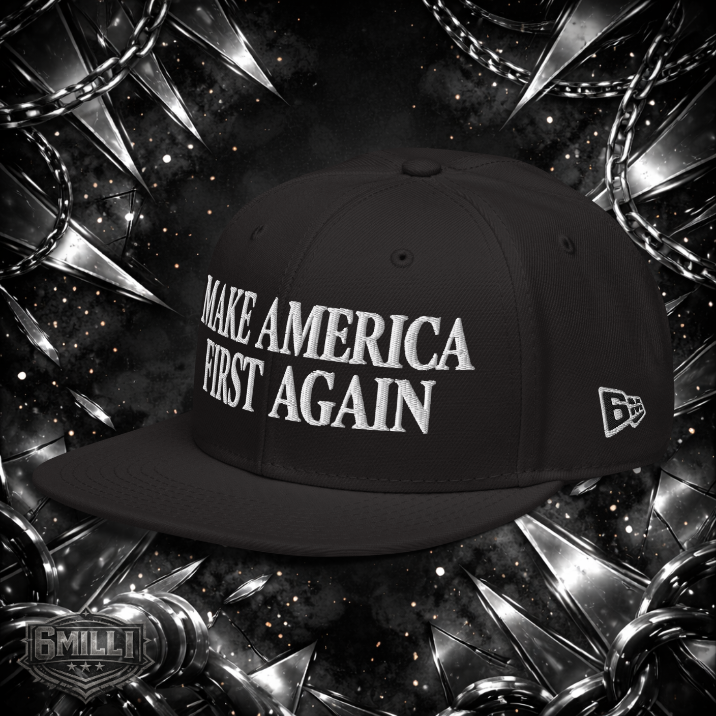 MAKE AMERICA FIRST AGAIN (classic) - Embroidered Snapback Hat