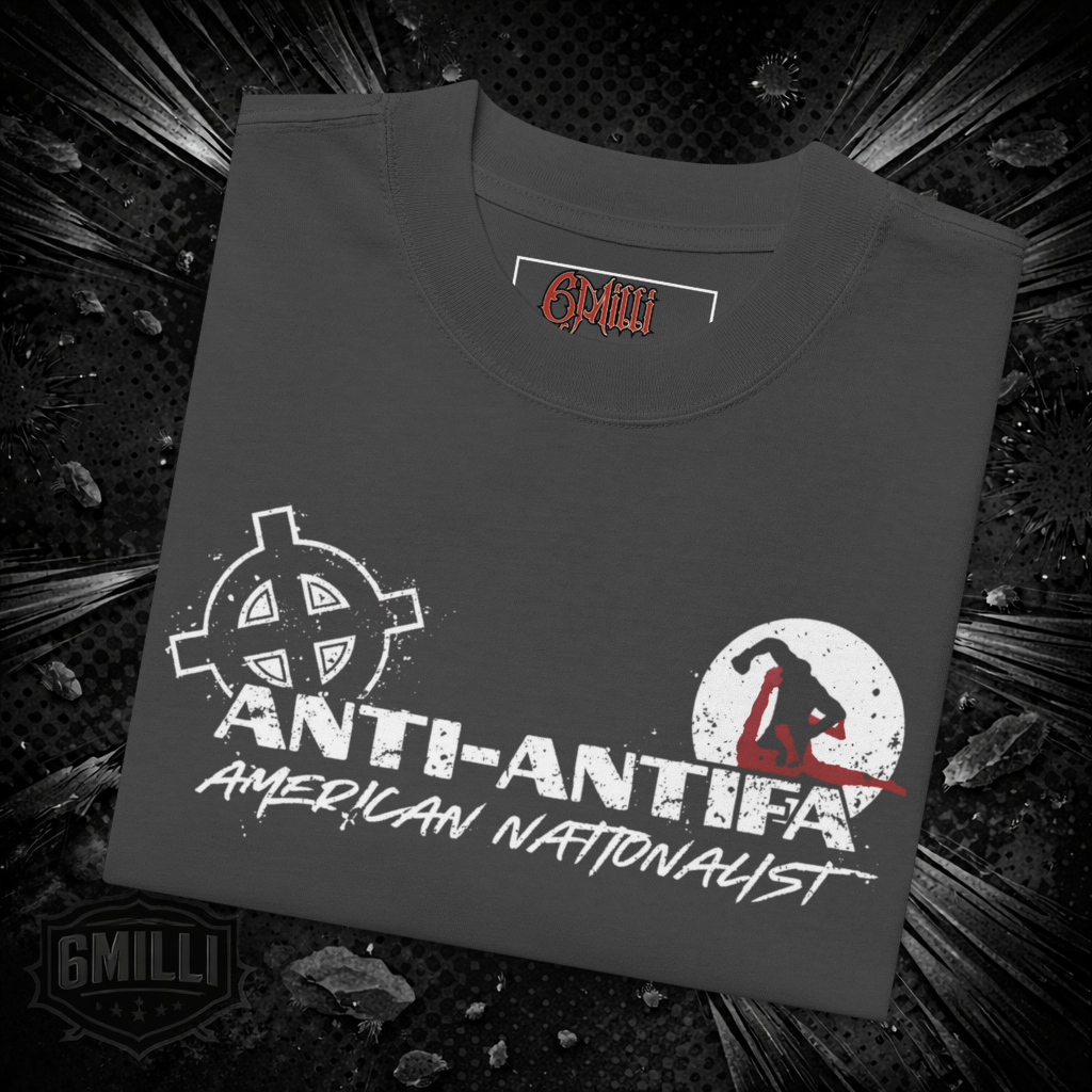 ANTI-ANTIFA - Oversized faded t-shirt