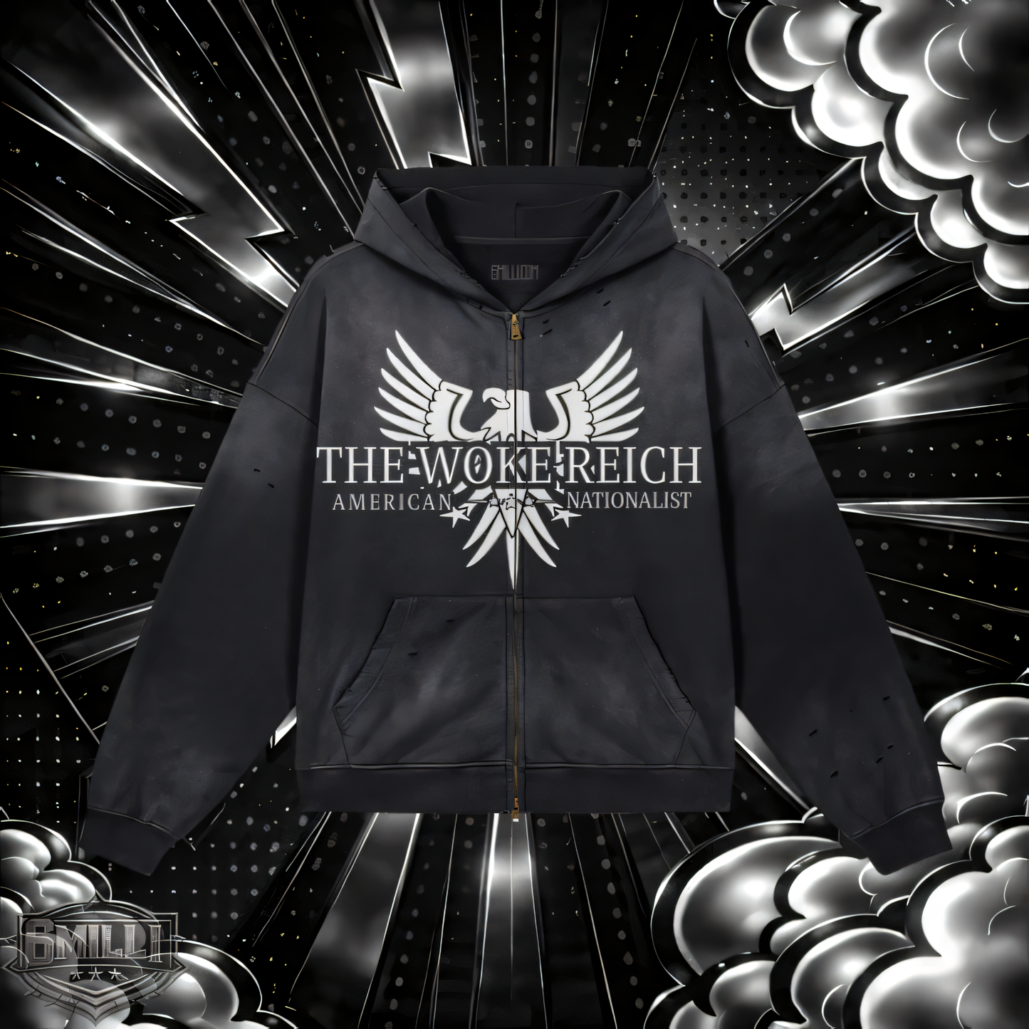 THE WOKE REICH - sun-faded distressed