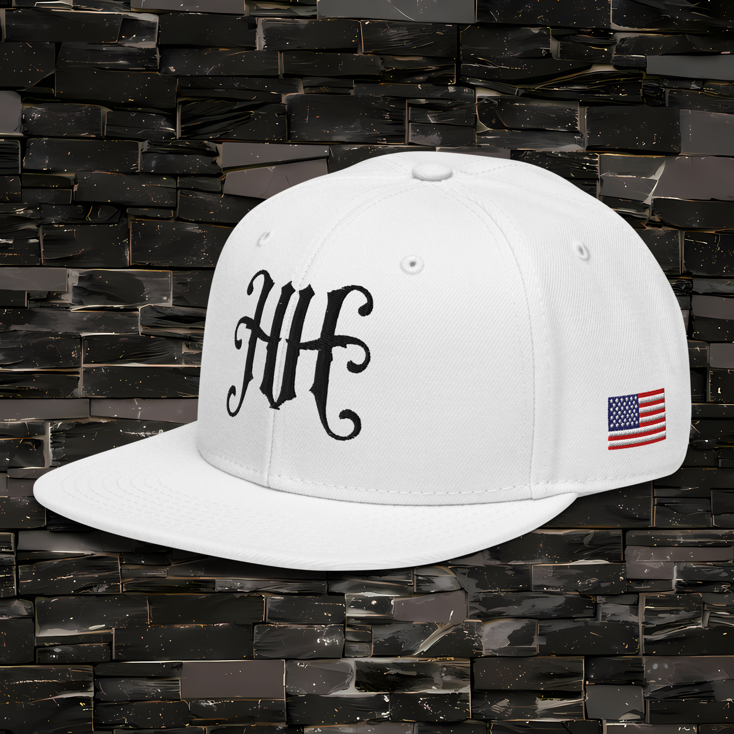 HH embroidered Snapback Hat