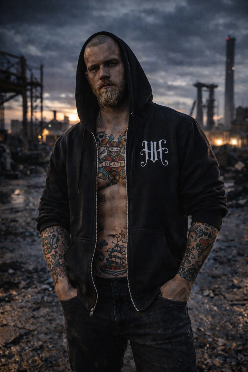HH Embroidered Premium full zip hoodie
