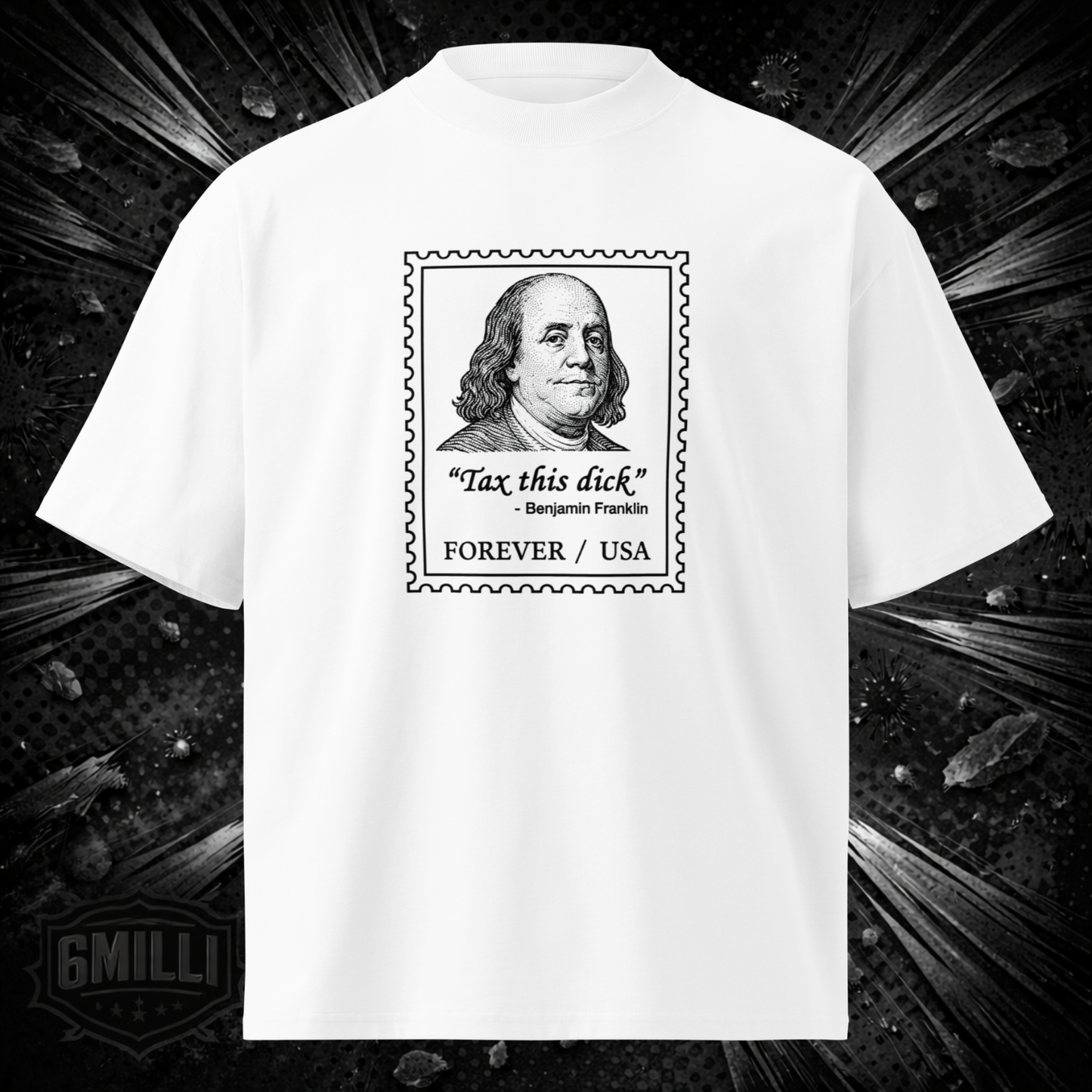 TAX THIS D#CK - Unisex organic oversized high neck t-shirt