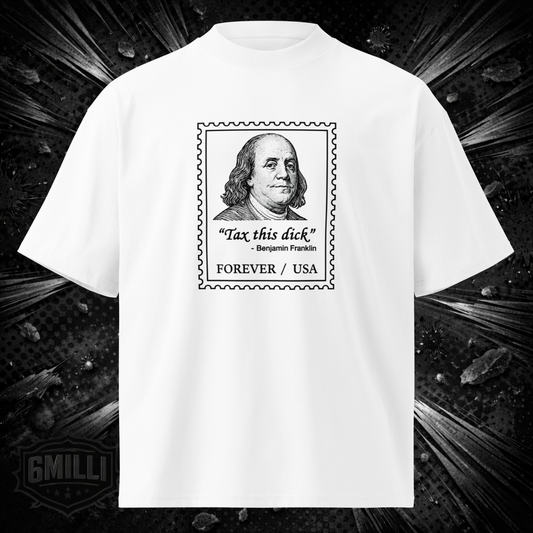 TAX THIS D#CK - Unisex organic oversized high neck t-shirt